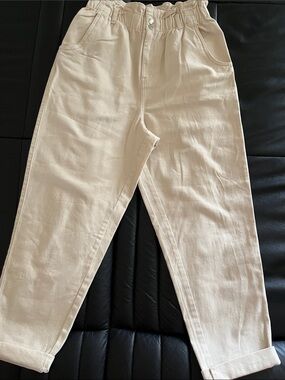 NWT Women’s  High Waist Cream Bottoms 100% Cotton. L
